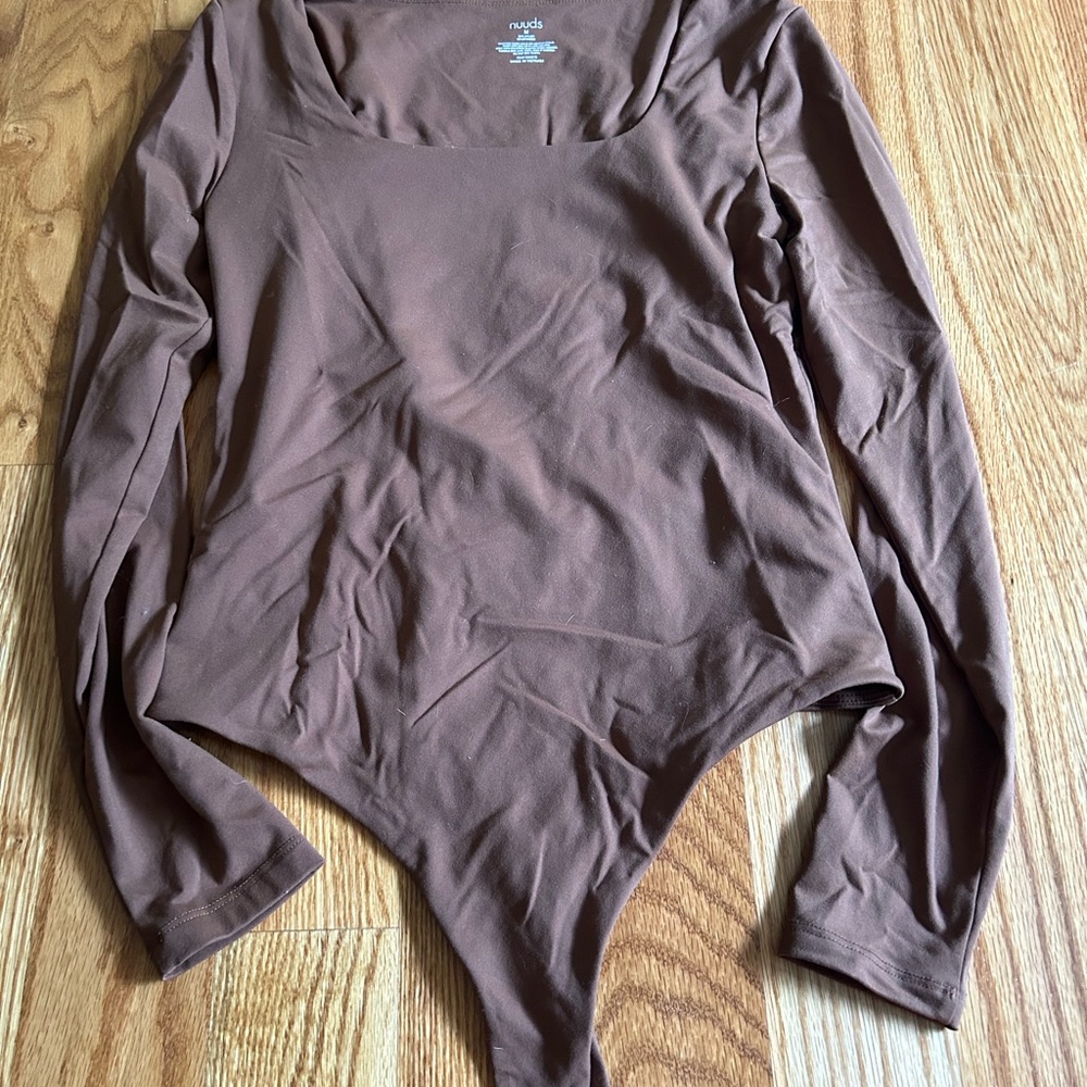 Nuuds Brown Long Sleeve Bodysuit